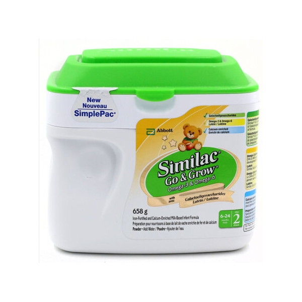 【加拿大直邮】雅培Similac 2段 婴儿奶粉 658克 二段1罐装