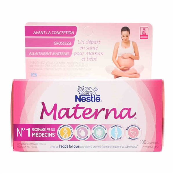 【加拿大直邮】玛特纳materna孕妇综合维生素矿物质含叶酸 100粒