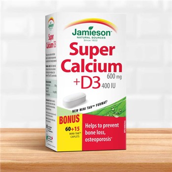 【加拿大直邮】健美生/Jamieson  高浓缩超级钙和维生素D3 片