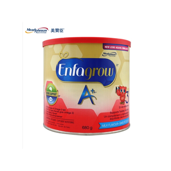 【加拿大直邮】美赞臣3段 Enfagrow A+奶粉 680g 原味  三段4罐装
