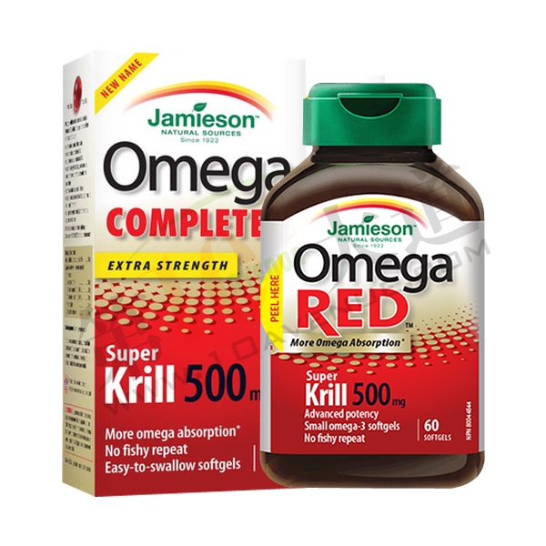 【加拿大直邮】健美生/Jamieson  超级鳞虾油虾青素软胶囊 100粒