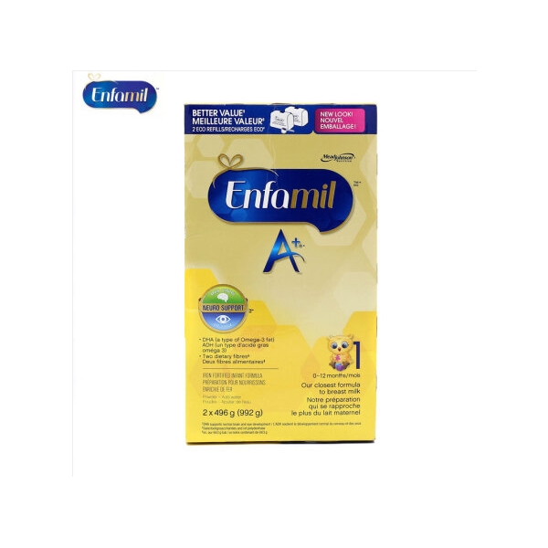 【加拿大直邮】 美赞臣1段Enfamil A+婴儿奶粉 992克 一段2盒装