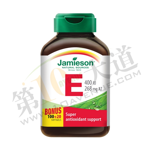 【加拿大直邮】健美生/Jamieson  天然维生素E 软胶囊 