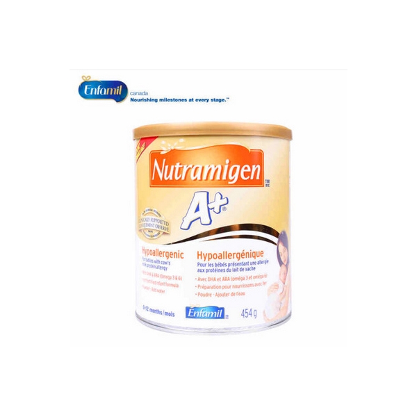 【加拿大直邮】美赞臣Nutramigen A+ 一段牛奶过敏深度水解奶粉454g 一段2罐装