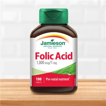【加拿大直邮】健美生/Jamieson 叶酸片1毫克 备孕期专用叶酸片 