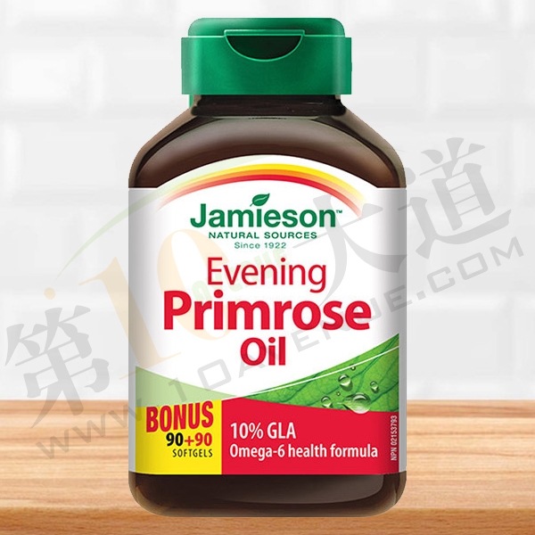 【加拿大直邮】健美生/Jamieson  月见草油软胶囊180粒