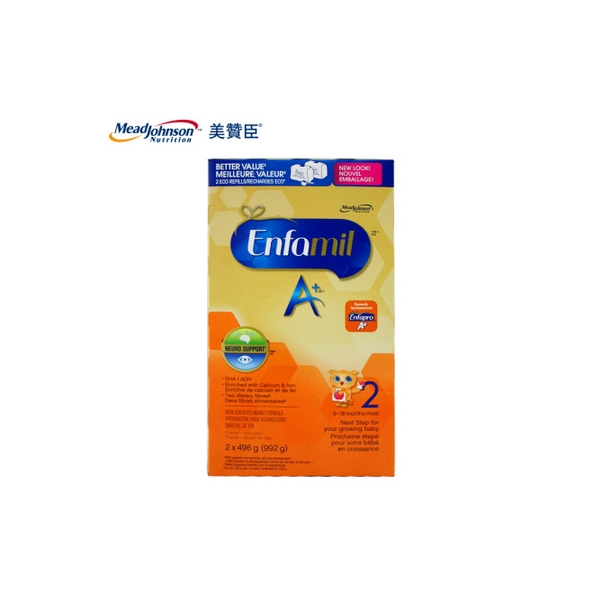 【加拿大直邮】美赞臣2段Enfamil A+婴儿奶粉 992克 二段 1盒装