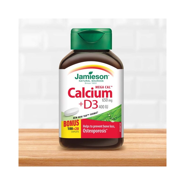 【加拿大直邮】健美生/Jamieson  高钙片 钙+维生素D3 120粒