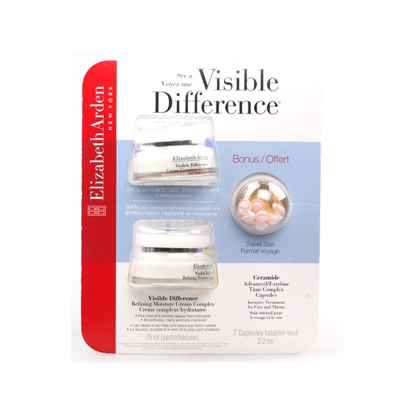 【加拿大直邮】雅顿Elizabeth Arden  21天复合保湿面霜 75ml*2盒送7粒时空胶囊  纸板套装