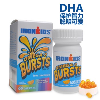【加拿大直邮】IronKids 小铁人Omega-3儿童深海鱼油DHA软胶丸