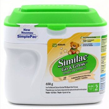 【加拿大直邮】雅培Similac 2段 婴儿奶粉 658克 二段4罐装