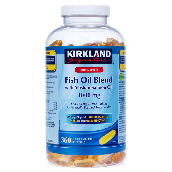 【加拿大直邮】kirkland可兰100%野生鱼油1000mg 360粒