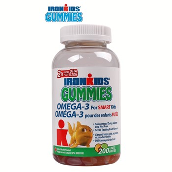 【加拿大直邮】Ironkids小铁人儿童鱼油DHA Omega3 果胶软糖