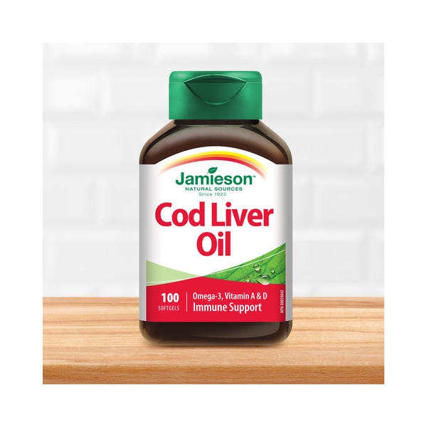 【加拿大直邮】健美生/Jamieson  鳕鱼肝油软胶囊 100粒