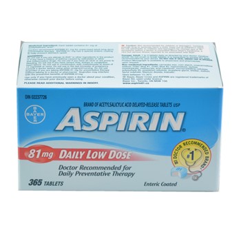 【加拿大直邮】拜耳Bayer 阿司匹林 Aspirin 81mg