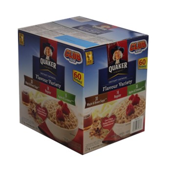 【加拿大直邮包税】桂格Quaker 天然 即食燕麦片 60包/箱   2.21kg