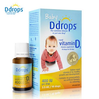 【加拿大直邮】D drops 婴儿维生素d3滴剂 90滴