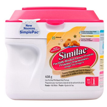 【加拿大直邮】雅培奶粉一段 Similac 牛奶蛋白部分水解 638g 一段4罐装